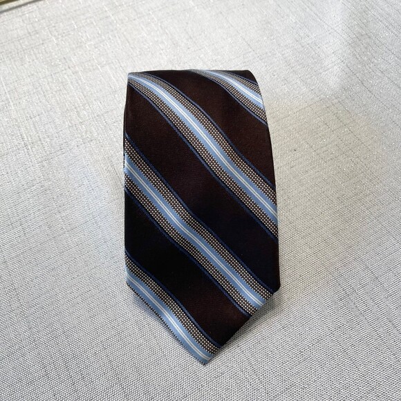 NWOT Michael Kors 100% Silk Men’s Tie. Brown and Blue. - Picture 5 of 10